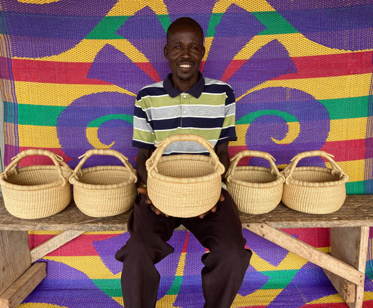 Mini Bolga Round Basket